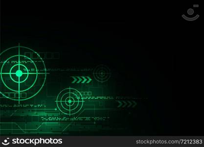 Vector background technology that leads to a goal in the digital world.