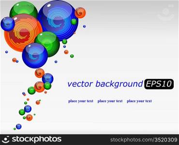 Vector background with a colored futuristic drops