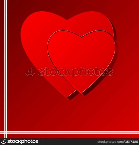 Vector background with a puzzle at the heart