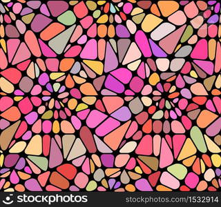 Vector background with a red broken stained glass. Broken window. Vector background with a red broken stained glass.