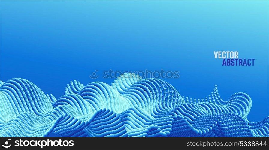 Vector background with abstract big data splash 3d dots. Modern science banner. Molecule chaos concept design. Vector background with abstract big data splash 3d dots. Modern science banner