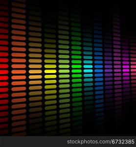 Vector background with abstract color spectrum music graphic equalizer.