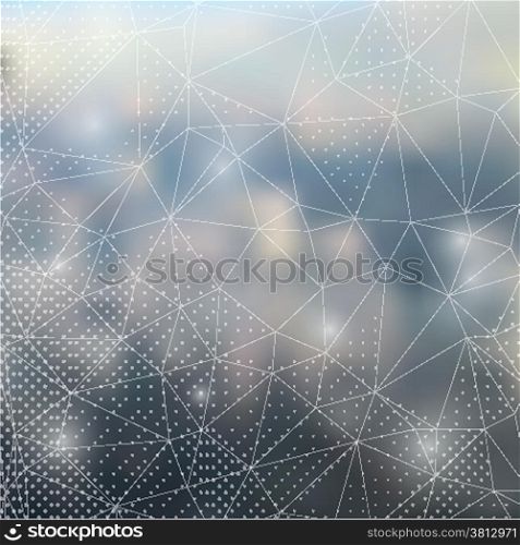 Vector background with blured sky and clouds