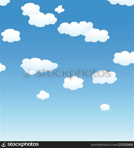 vector background with clouds in the sky