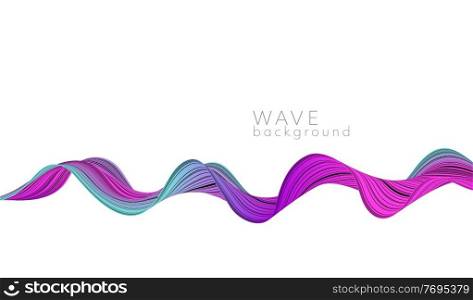 Vector background with color abstract wave. Modern science banner. Vector abstract background with color abstract wave