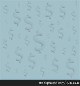 Vector background with dollar signs on blue