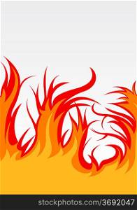 ""Vector background with fire; clip-art""