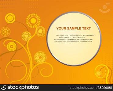 Vector background with floral ornaments