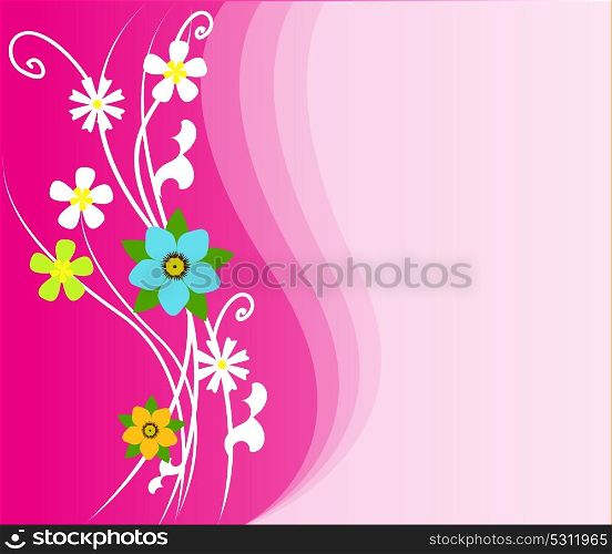 vector background with flowers