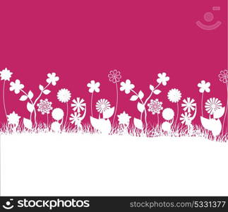 vector background with flowers