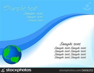 ""vector background with globe; clip-art""