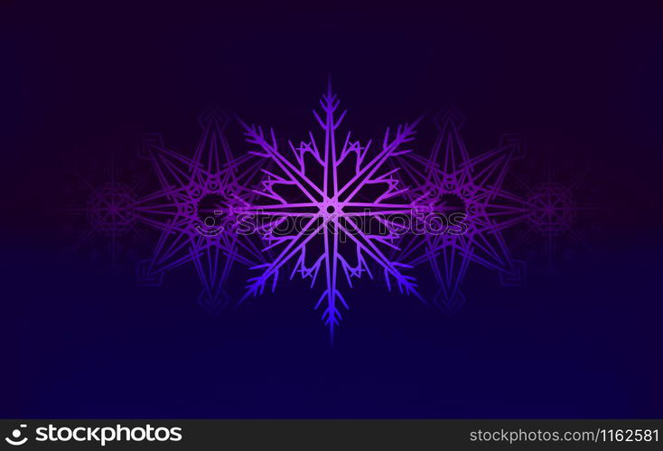 Vector background with glowing snowflakes for your creativity