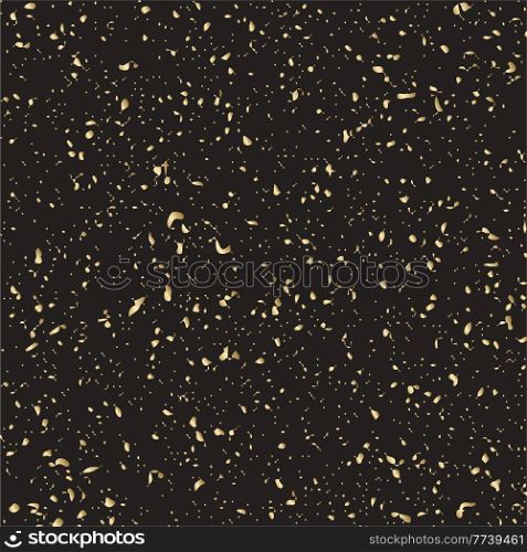 Vector background with gold particles foil. Gold glitter confetti.