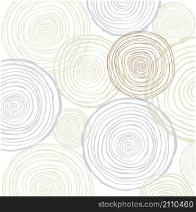 Vector background with hand drawn tree rings.