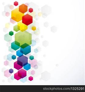 Vector background with hexagons