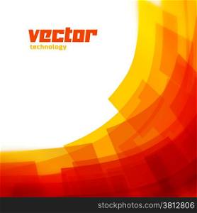 Vector background with orange lines and blurred edge