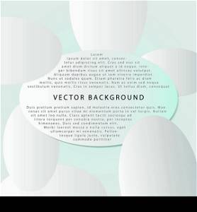 Vector background with ovals in white and light blue