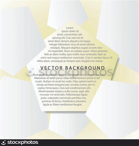 Vector background with pentagons in white and light green