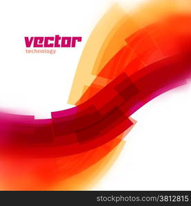 Vector background with red lines and blurred edge