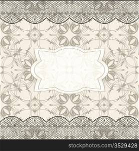 vector background with seamless pattern, lacy borders, and frame for your text, in vector version you can use elements separately, eps 10
