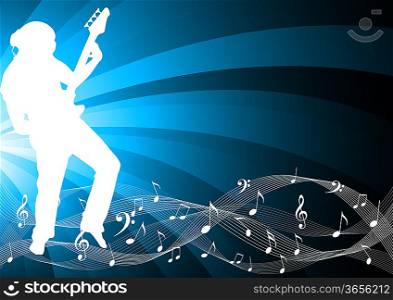 ""Vector background with silhouette; clip-art""