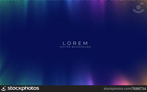 Vector background with simple color abstract wave. Lines color for wallpaper design. Geometric rainbow texture background. Simple design. Vector line spectrum gradient halftone. Wave line pattern.. Vector simple background with color abstract wave