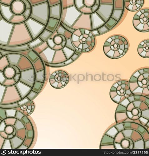 vector background with snail shells, eps10, clipping mask, place for your text