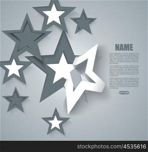 Vector Background with stars. Abstract geometric composition.