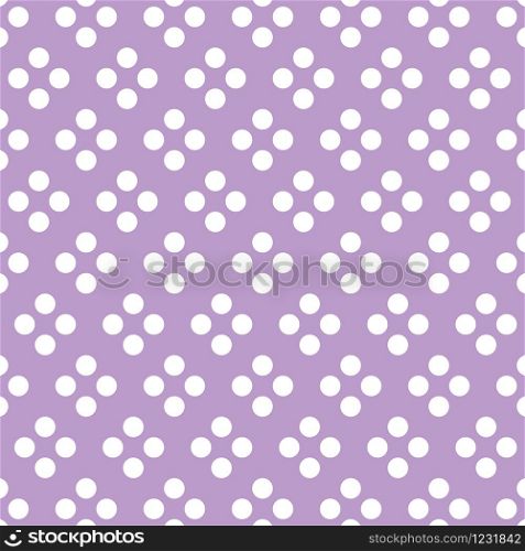 Vector background with white circles in the form of flowers
