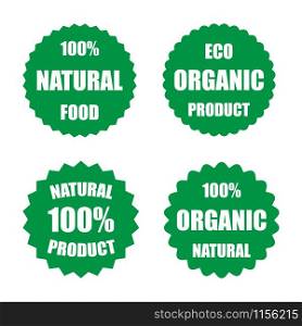 Vector badges, stickers, logo, stamp. Organic product. Labels for organic, natural, eco products.. Vector badges, stickers, logo, stamp. Organic product. Labels for organic, natural, eco products