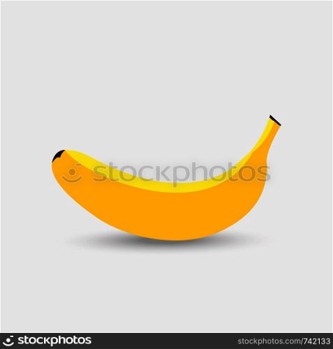 Vector banana. Fresh banana on white background