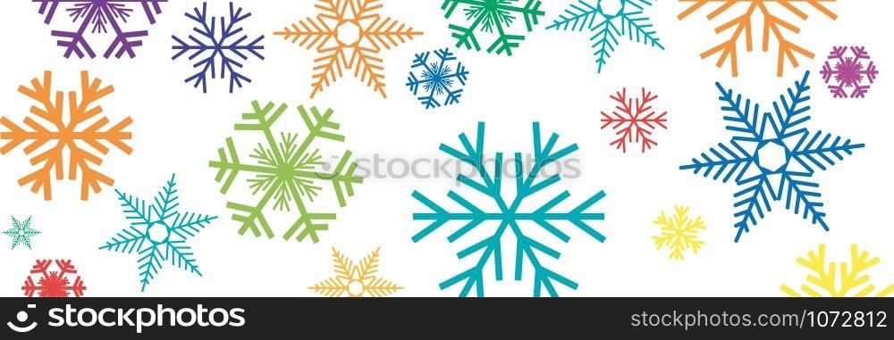 Vector banner, colorful winter background