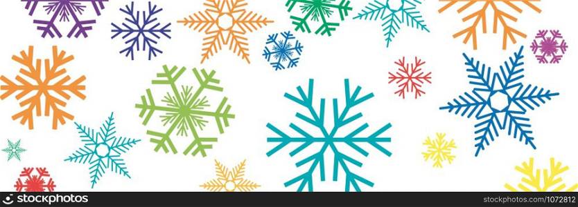 Vector banner, colorful winter background