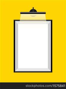 Vector banner. Flat frame with light on yellow background. Vector illustration