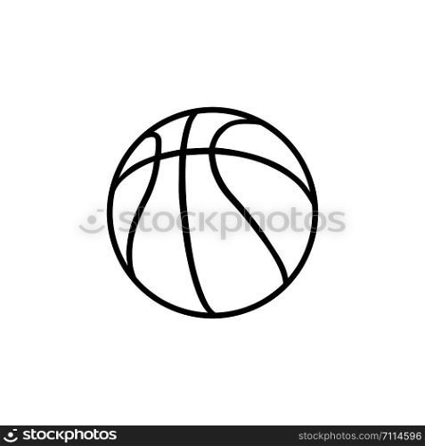 vector basketball icon. basketball ball line icon. black basketball isolated on white background. eps10. vector basketball icon. basketball ball line icon. black basketball isolated on white background