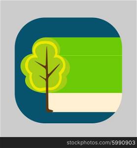 Vector beautiful icon flat blossoming tree eps.. Vector beautiful icon flat blossoming tree eps