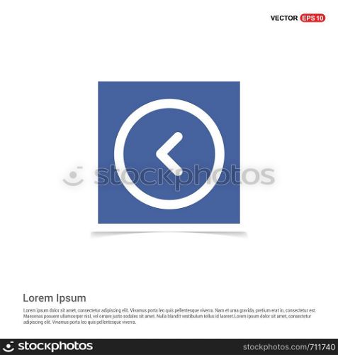 Vector Beck arrow icon - Blue photo Frame