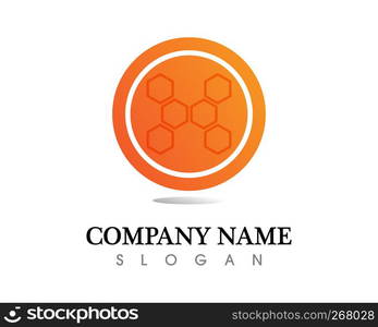 vector bee honey honey bee logo nice orange sweet unique warm design