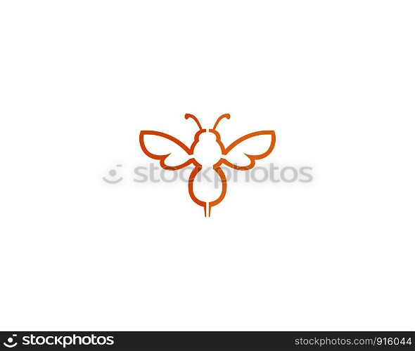 vector bee honey honey bee logo nice orange sweet unique warm design