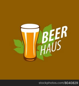 vector beer logo. vector template logo beer glass. Vector illustration