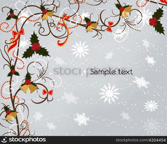 vector bells with floral