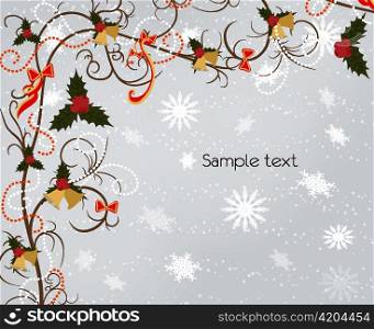 vector bells with floral