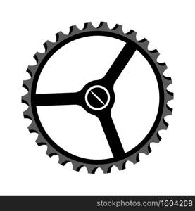 vector bicycle cogwheel sprocket crankset symbol