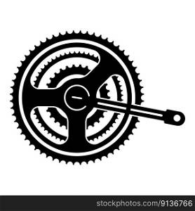 vector bicycle cogwheel sprocket crankset symbol