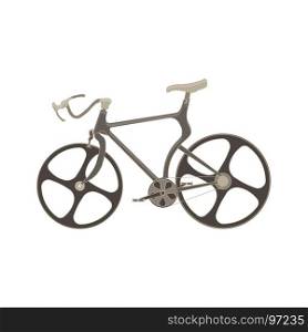 Vector bicycle flat icon illustration. Bike side view isolated side view. Black cycle modern motion pedal race speed spoke shape. Sign silhouette sport. Tandem travel velocity vehicle wheel white.