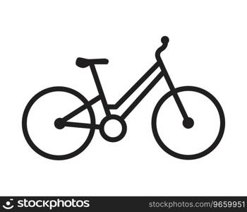 vector bicycle icon. bicycle simple flat logo template isolated on white background
