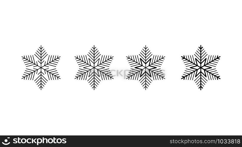 Vector big set of black Snowflakes design element on white background. Different designs. Vector big set of black Snowflakes design element on white background. Different designs.