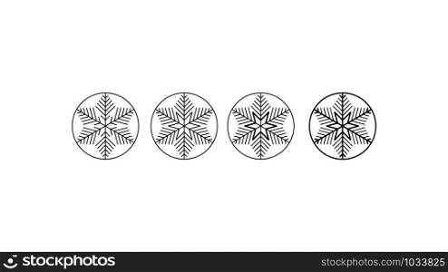 Vector big set of black Snowflakes design element on white background. Different designs. Vector big set of black Snowflakes design element on white background. Different designs.