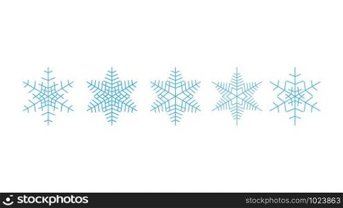 Vector big set of blue Snowflakes design element on white background. Different designs. Vector big set of blue Snowflakes design element on white background. Different designs.