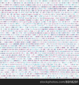 vector binary code abstract background. vector anaglif style color volumetric binary code decorative abstract light background